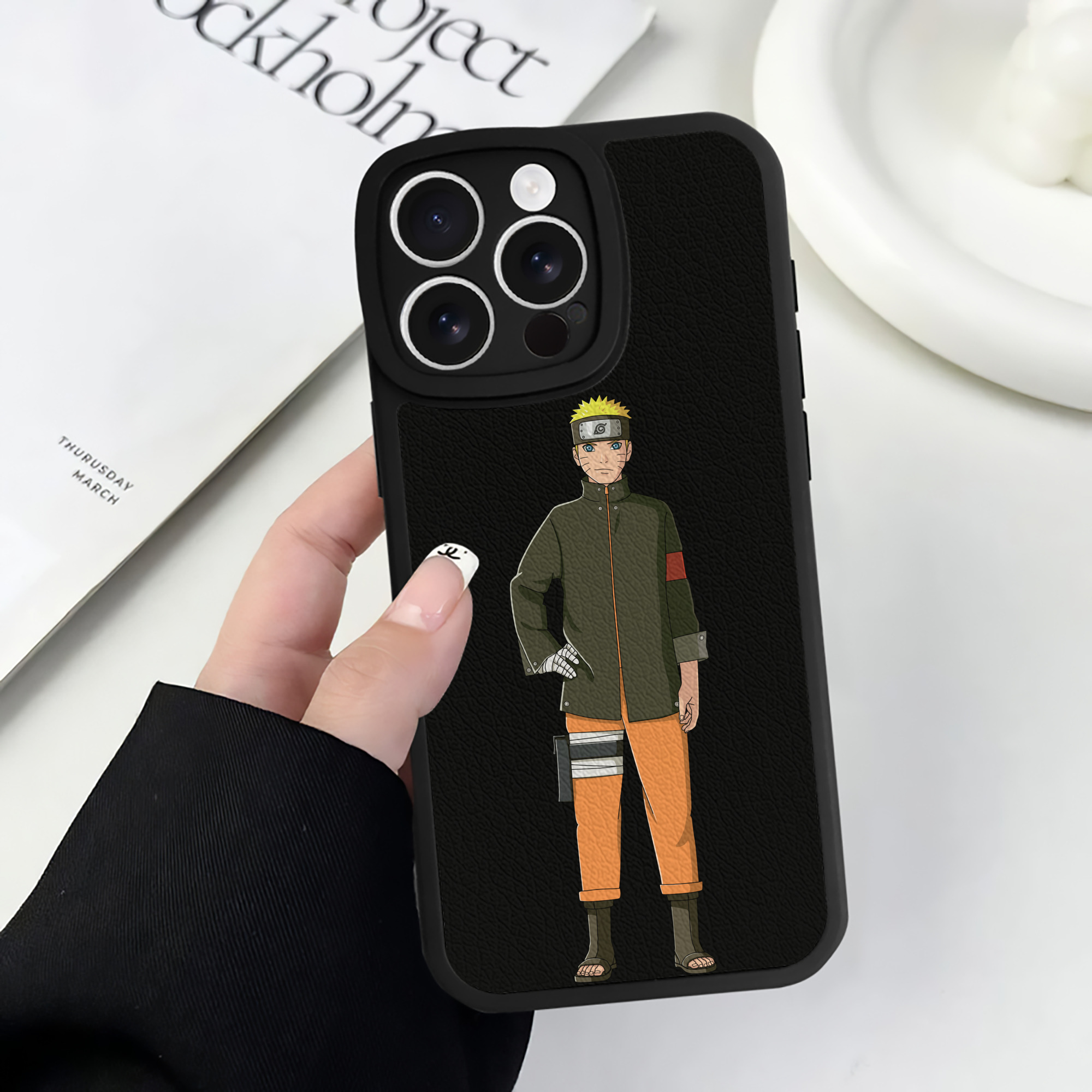 （画像用） NARUTO -ナルト- うずまき ナルト Uzumaki Naruto 【iPhone 16シリーズ対応】シリコンスマホケース（レザー調） 材質：シリコン